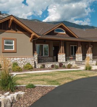Steep slope roofing on custom home